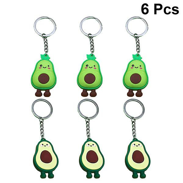 6kpl Sarjakuvaavaimenperä avaimenperä avaimille Avocado Charm Creative avaimenperä riipus