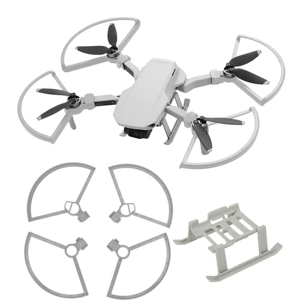 RC-skyddsringsats för förlängd höjd, propellersskydd, passar DJI Mavic Mini (grå)