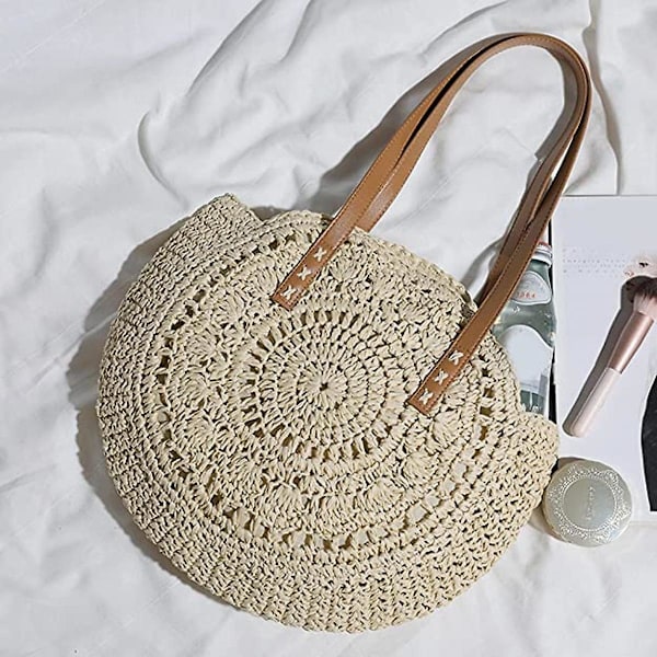 Olkilaukku naisille, suuret olkilaukut kudottu Käsintehty kantolaukku Kesäinen olkilaukku Bohemian Crossbody Bag A916-695 C