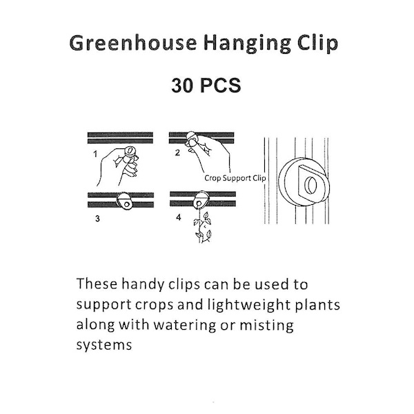 Plastic Drivhuskrog Hængeclips Hængekroge Plante Blomsterbøjle Bøjler Drivhusgadgets Hængeværktøj 30 pcs
