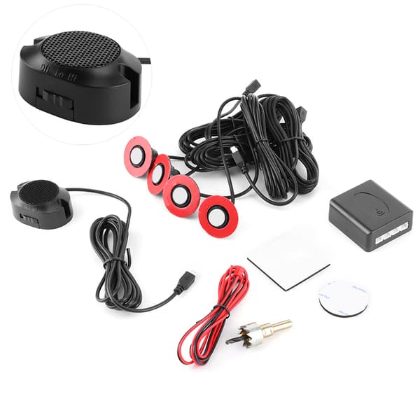 16,5 mm bil indbygget bakradar sensor Bakassistent med summer (Hvid)
