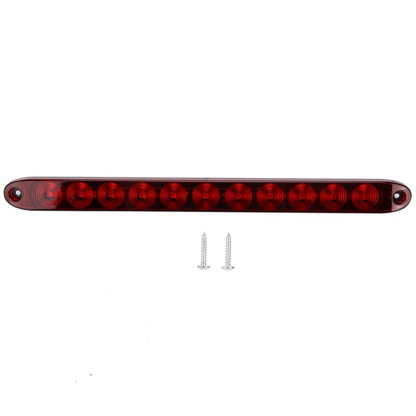 12V 11 LED Broms- och Blinkande Bakljus Röd Polykarbonatlins Rektangulär Form för Lastbilar Trailers Lorry