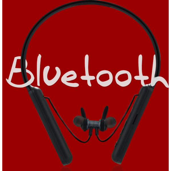 Kaulaan ripustettava bluetooth -kuuloke (musta)