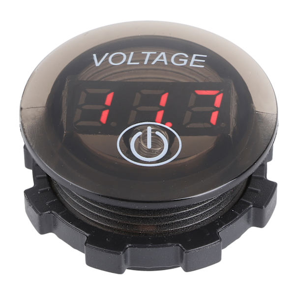 Universal LED DC Digital Voltmeter Bilbatteritester 12V 24V med Touch Switch Rød