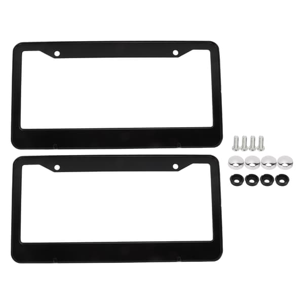 2 stk. Nummerplade Ramme Sort Aluminium Legering Robust Holdbar Nem Installation Original Standard Nummerplade Holder
