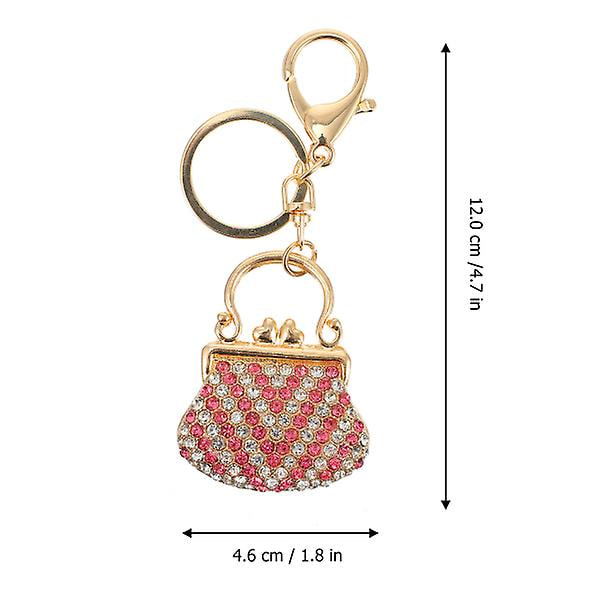 1 stk Pretty Alloy Diamond Nøglering Aloy Diamond Nøglering Taske Nøglering