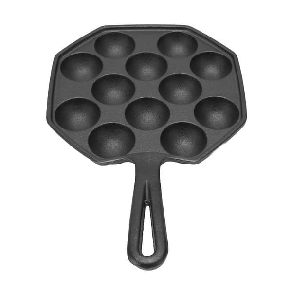 Blæksprutte Takoyaki Pande 12 Gitre Non-stick Støbejernsstegepande