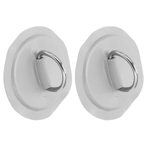 Grå D-ring Pad Patch PVC Oppblåsbar Båt Flåte Jolle Kano Surfebrett Kajakk Festebrakett