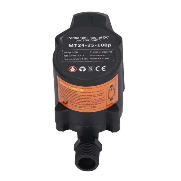 Automatisk vatten tryck dusch booster pump 24VDC 100-240V EU-kontakt väggmonterad recirkulerande