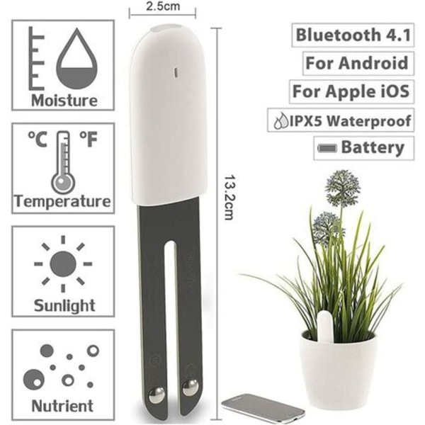 Jordfugtighedssensor, plantefugtighedstester, 4 i 1 plantehygrometer, intelligent plantefugtighedstester Automatisk monitor