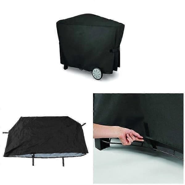 BBQ täyspitkä grillisuoja vedenpitävä pölysuoja Q3000 Q2000 -sarjoille Black