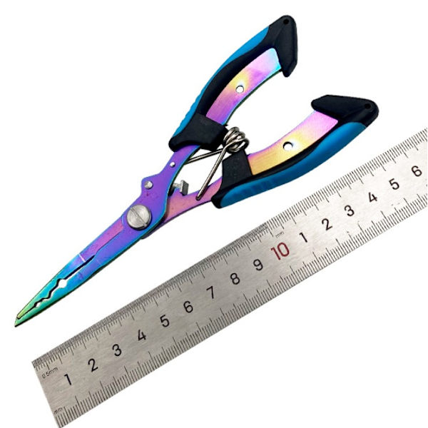 kalastuskalastuspihdit,Monitoimiset koukunpoimintapihdit (715 Titanium Color + Sininen kahva)
