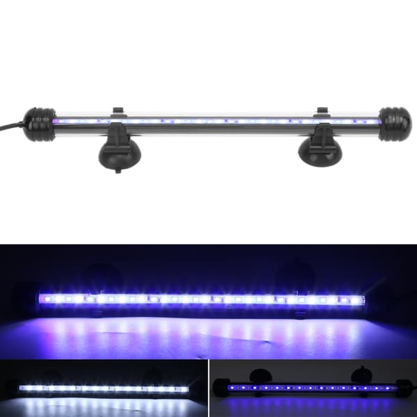 Vanntett Akvarium LED-belysning 3 Moduser Dimbar 100-240V AC Plugg 28cm