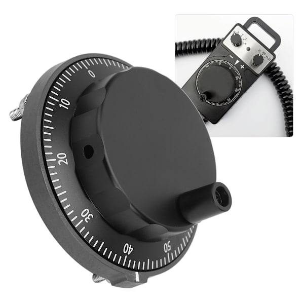 5V 80mm 6Pin CNC Pulser Sort Håndhjul 100PPR Manuel Pulsgenerator Rotary Encoder