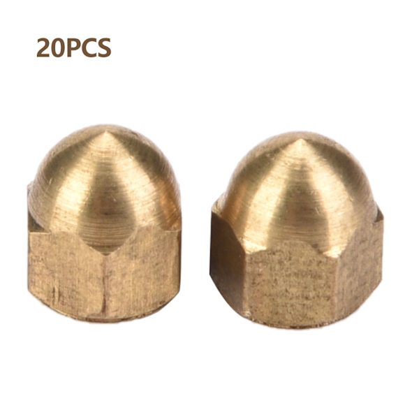 Mässing Ekollonmutter Kit M4 20 st Hex Dome Head Set