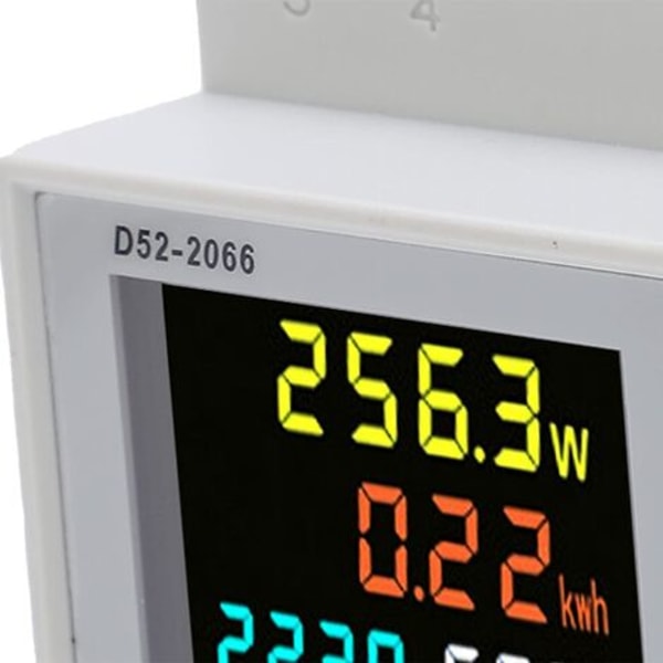 D52-2066 100A multifunktionel digital strømmåler AC40-300V skinnetype elektrisk strømmåler