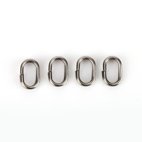 100 ovale splitringe i rustfrit stål, drejelig snap, fiskegrej, konnektor 5x8mm