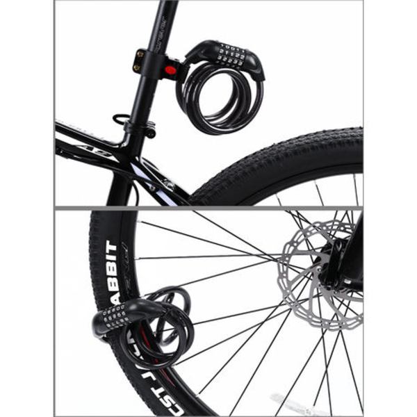 Cykellås 120cm 5-siffrigt digitalt kombinationslås för cykel Elfordon Case Dörrlås