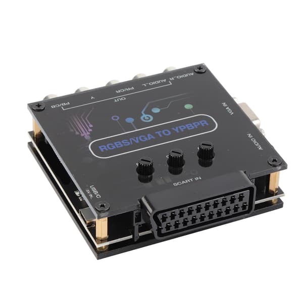 RGBS VGA SCART til YPBPR Komponent Konverter til SFC Genesis N64 Dreamcast Wii MD Saturn