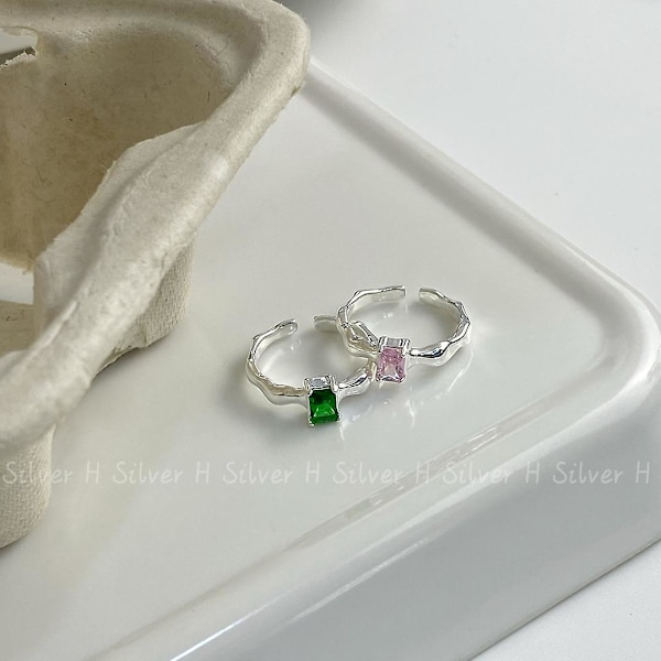 Ringpärlor S925 Silver Modesmycken Ac5474 pink
