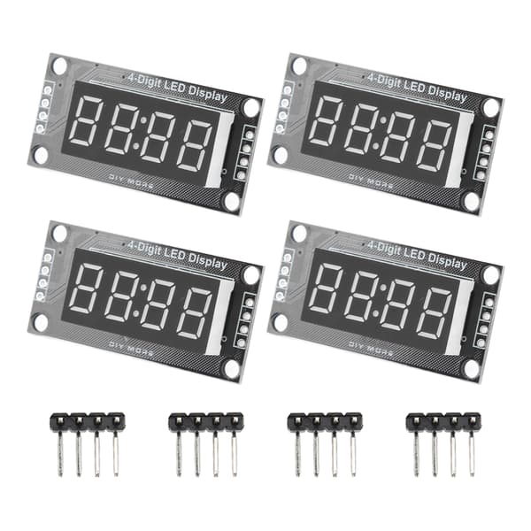 4 Sæt TM1637 Drivchip Digitalt Rør Display Modul 7 Segment 0,36 Tommer Grøn LED MRA110J