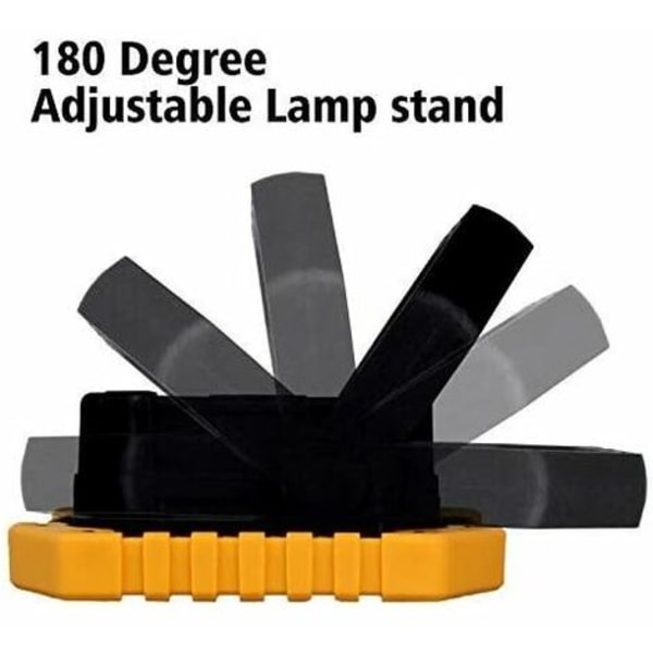 30W LED-arbetslampa, T-SUN uppladdningsbart batteri Byggplatsspotlight, bärbar vattentät arbetslampa med 2*uppladdning