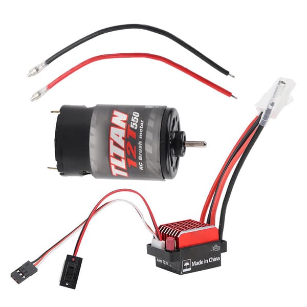 550A Børstet Motor 360A ESC Elektronisk Hastighetskontroller for 1 10 RC Bil 12T