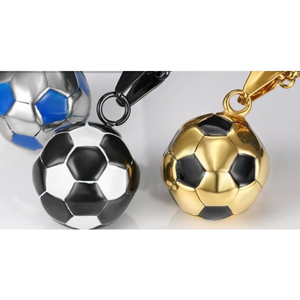 Guld fotboll hänge personlighet herrhalsband gold