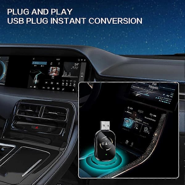 Trådløs Android Auto-adapter med Mirror Link Nem Plug and Play-installation Ingen skade på bilen til daglig pendling Android