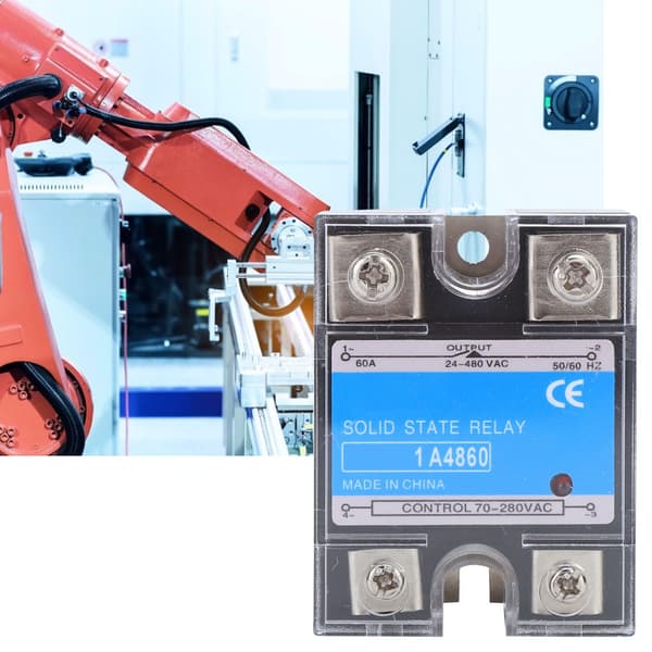 BERM-1 A4860 60A Solid State Relä 70-280VAC Ingång 24-480VAC Last AC SSR för CNC-maskin Elektrisk Utrustning