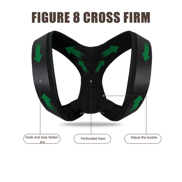 Justerbar Posture Corrector Stöd Rygg Rätare Rygg Axel Lumbar Posture Korrigering