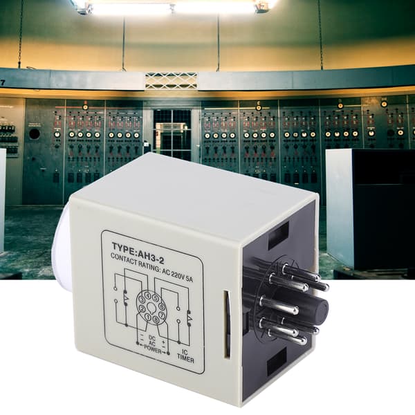 AH3 2 Tidsrelé Mini Forsinkelseskontroller Timer 220V AC 60S Automatisk Kontrollsystem