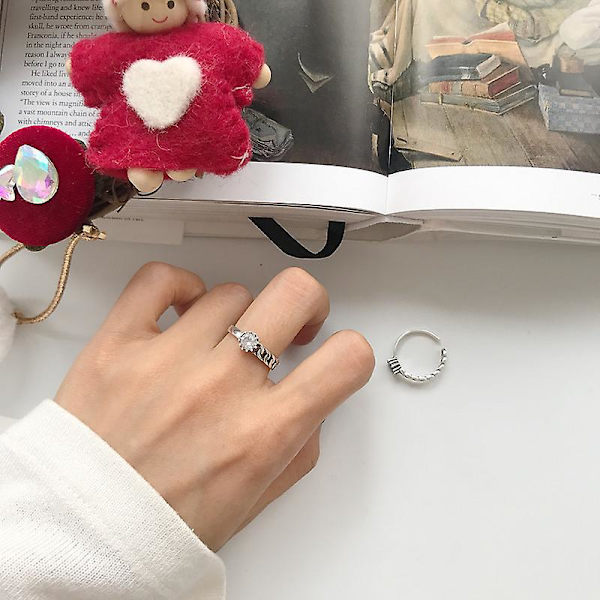 Ring Silver S925 Agat Modesmycken Ac7489 White