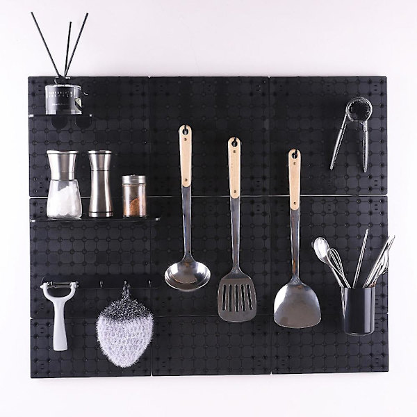 Wall Control Pegboard Rack Horisontal Pegboard - Let at installere Peg Boards L black