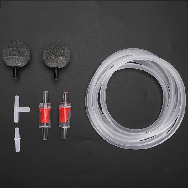 Akvarium Luftpump Tillbehör Sugkopp Backventil Luftsten 3-Vägs Slang Set