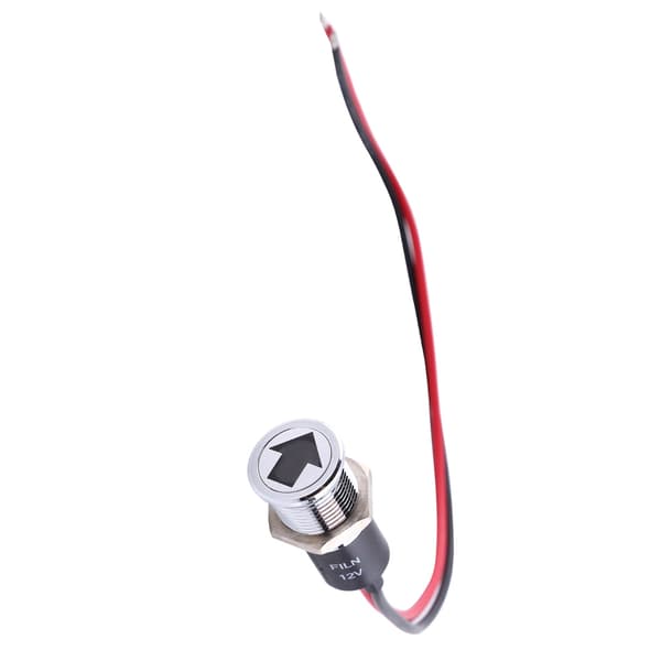 Rød Blå Grønn 12V 14mm LED Dash Panel Varsel Dim Blinklys Indikator
