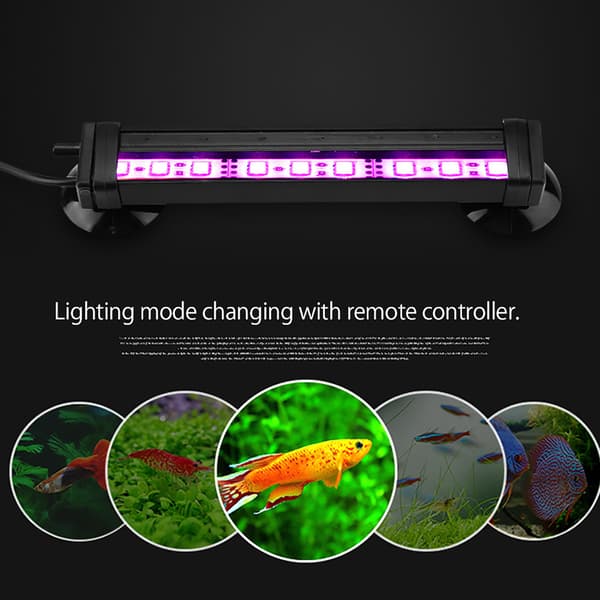 Fjernkontroll Akvarium Boblelys 16cm Undervanns LED Akvarielys US Plug