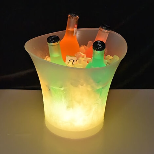 Ice Bucket, 5l Champagne Bucket Led Automaattinen Color Curve Design, Ip65 Vesi