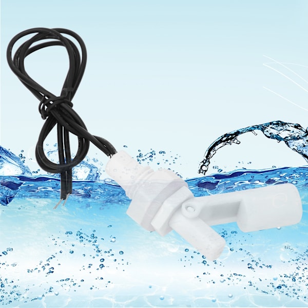 Vattennivåsensor Flottörbrytare 2st Sidomontering Vit PP-plast 16mm DC 0-110V