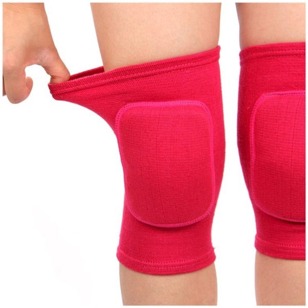 Ett par halkfria mjuka knäskydd för dans som andas Rose Red L