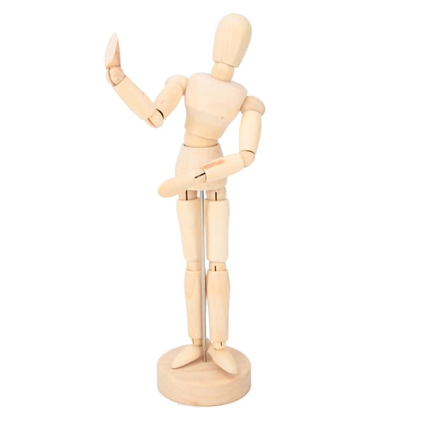 Træmand Model - 8 tommer, bevægelige lemmer, kunsttegning Actionfigurer til børnelegetøj