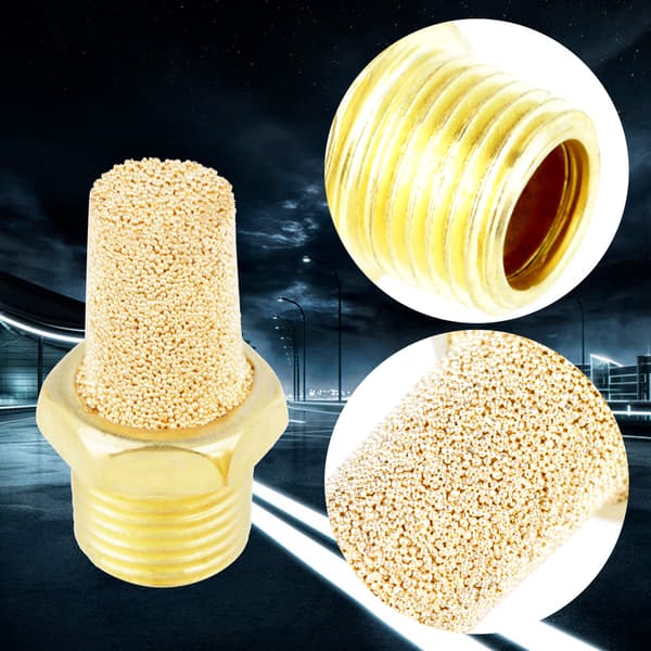 Ekstern Gjenge Pneumatisk Luft Eksos Lydfilter Lyddemper Kit 25 stk