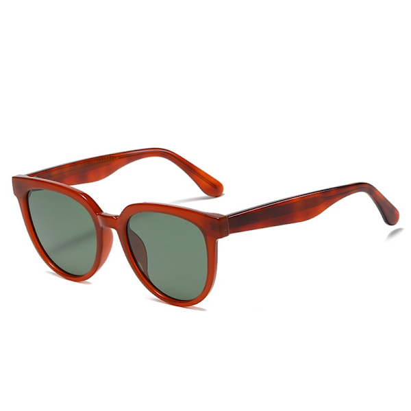 Trendikäs Macarons aurinkolasit Caramel frame light dark green