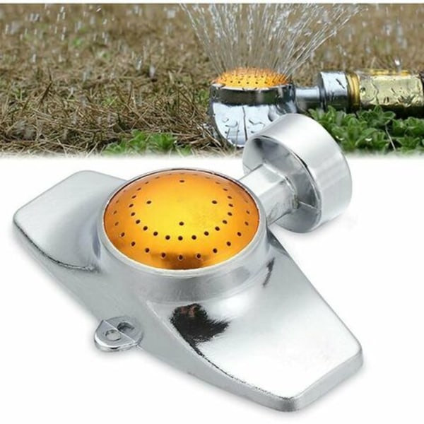 Trädgårdsgrässpridare, metallfläcksprinkler, 360 graders fyrkantigt cirkelmönster i aluminiumlegering för små till medelstora