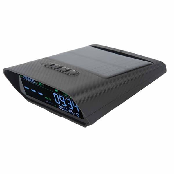 Car Smart HUD Display GPS Speedometer Overspeed Warning LCD Display Carbon Fiber Style Universal til Køretøjer