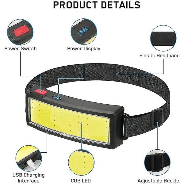 Bevægelsessensor Genopladelig LED Forlygte 220 Wide Beam