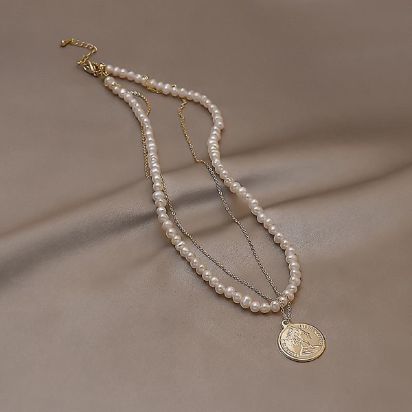 Halsband Coin Barock Pearl Girls&#39; Modesmycken Ac3258
