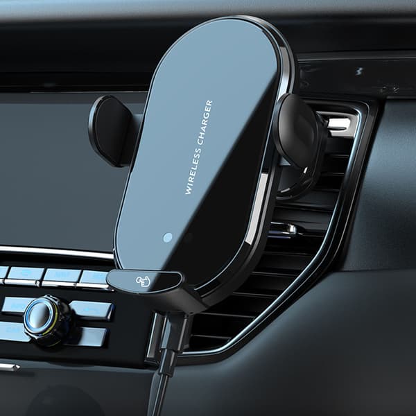 15W Trådløs Billader Hurtiglading Universal Telefonholder Dashbord Luftventilholder