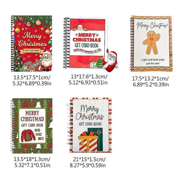 Julklappskort Bok Presentkortshållare För Vuxna Tonåringar Barn Julklappskort Häfte Julklapp E