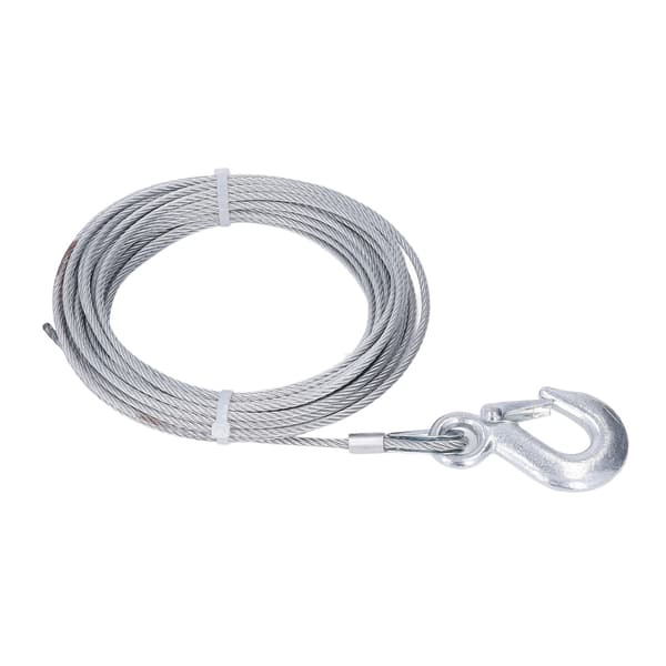 Vinsjvaier 4mm x 12m Kabel 2000 lbs Rustfritt Stål Galvanisert